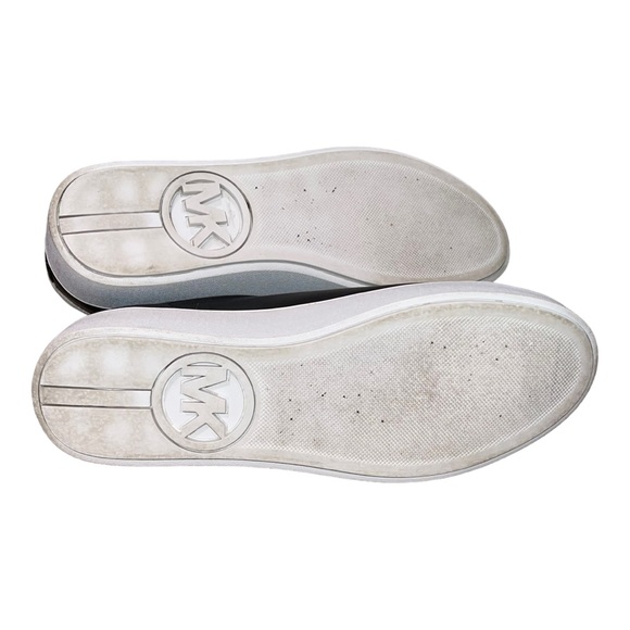 MICHAEL Michael Kors Poppy Black Leather Sneaker with Silver Accents Size 10M - Picture 7 of 8